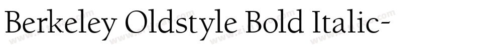 Berkeley Oldstyle Bold Italic字体转换
